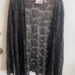 Long sleeve sheer cover up